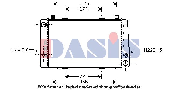 AKS DASIS Jäähdytin,moottorin jäähdytys 490005N